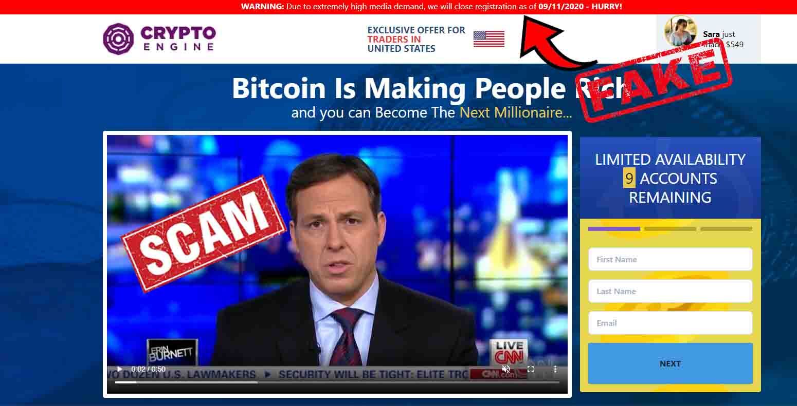 crypto engine fake media news