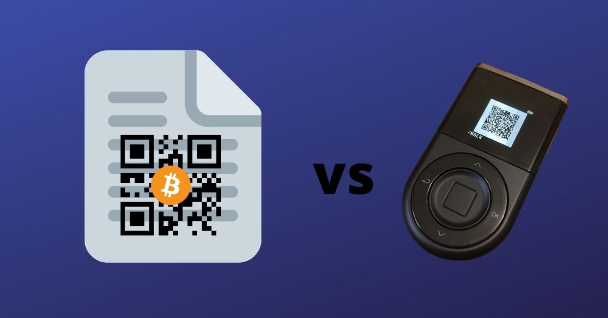 Bitcoin Hardware Wallet Vs Paper Wallet