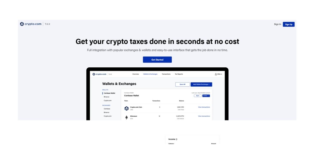 Crypto.com Crypto Tax Calculator